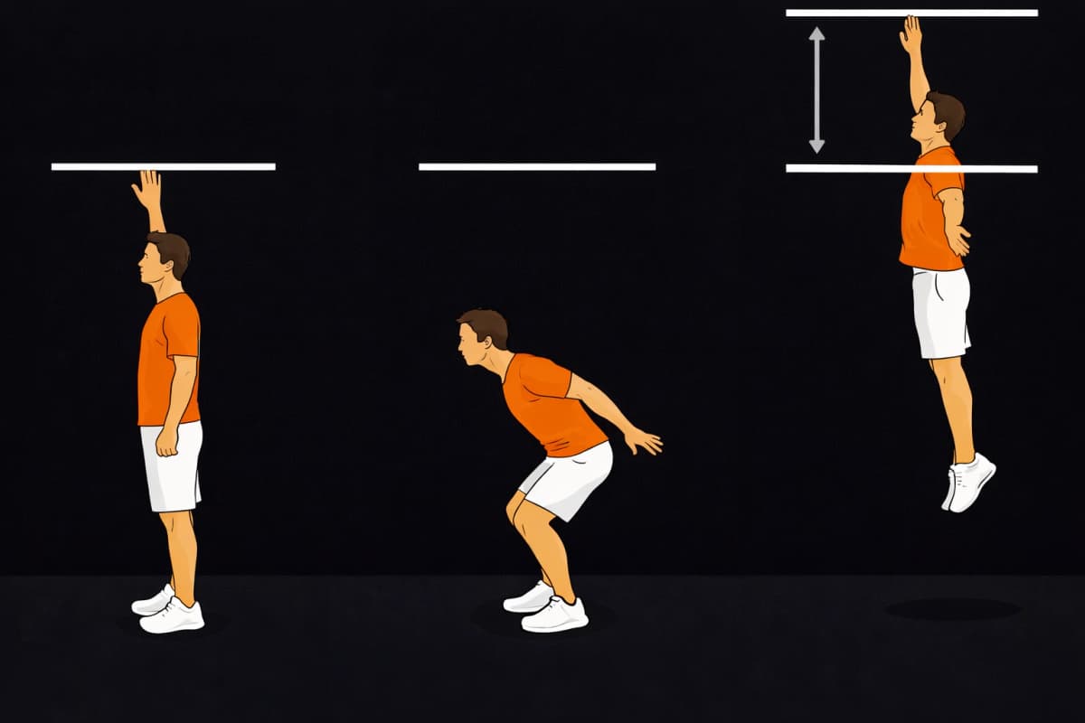 Measuring vertical jump with wall and chalk method
